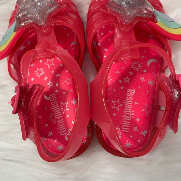 Mini Melissa pink rainbow possession jelly sandals - Picture 5 of 7